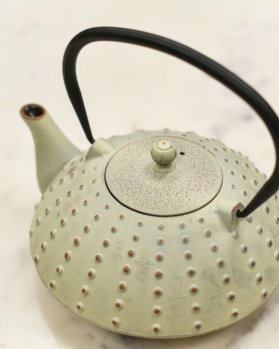 Handle Up on Cream Teapot  Handle Up on Cream Teapot