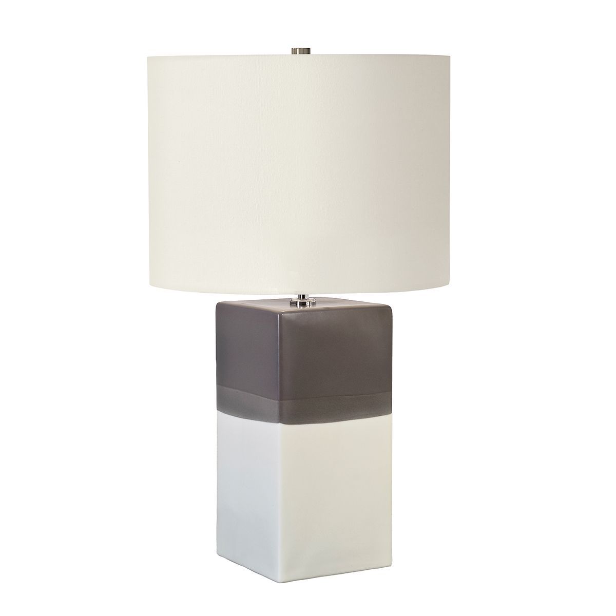 Ceramic Grey and Cream Table Lamp
