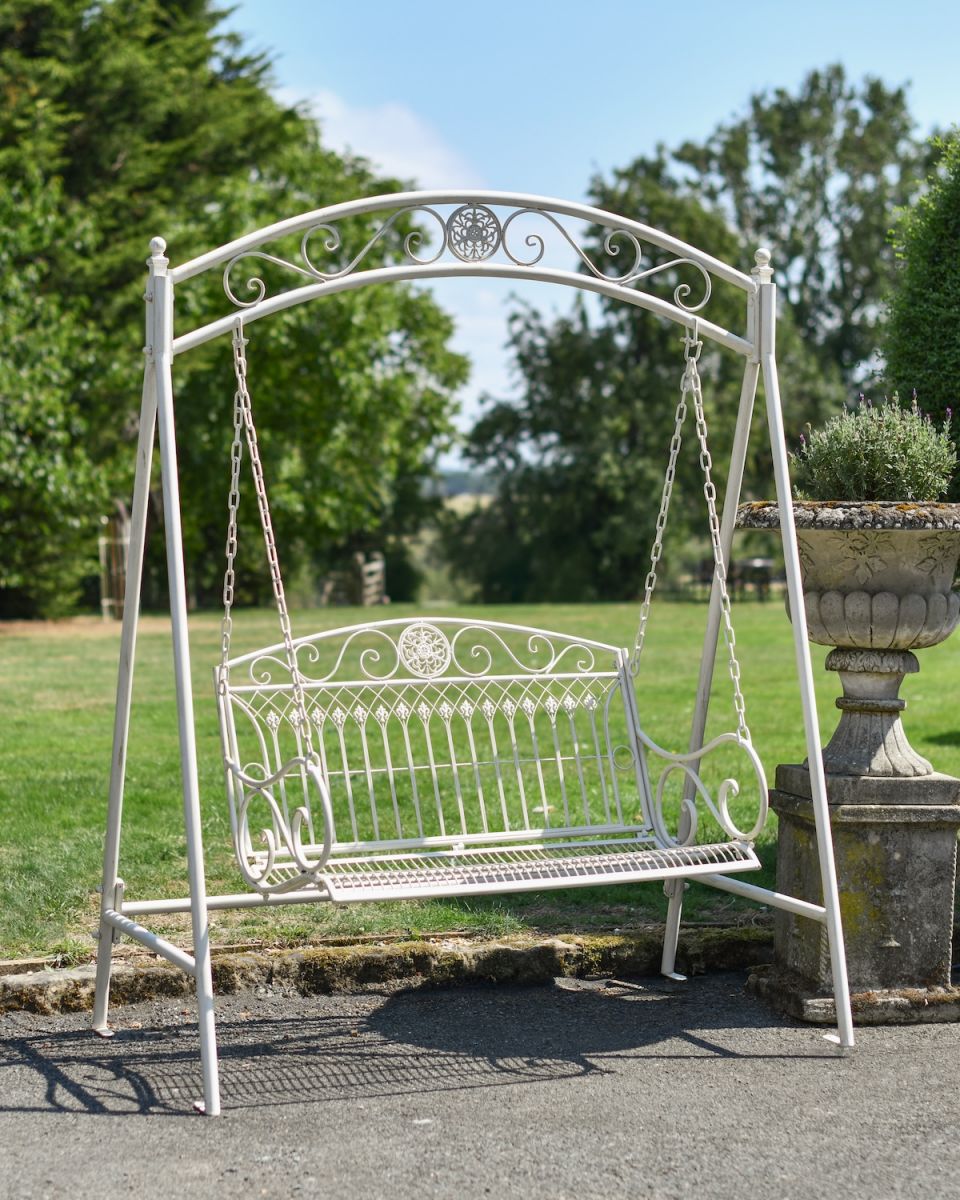 Cream French Scrolled Swing Seat