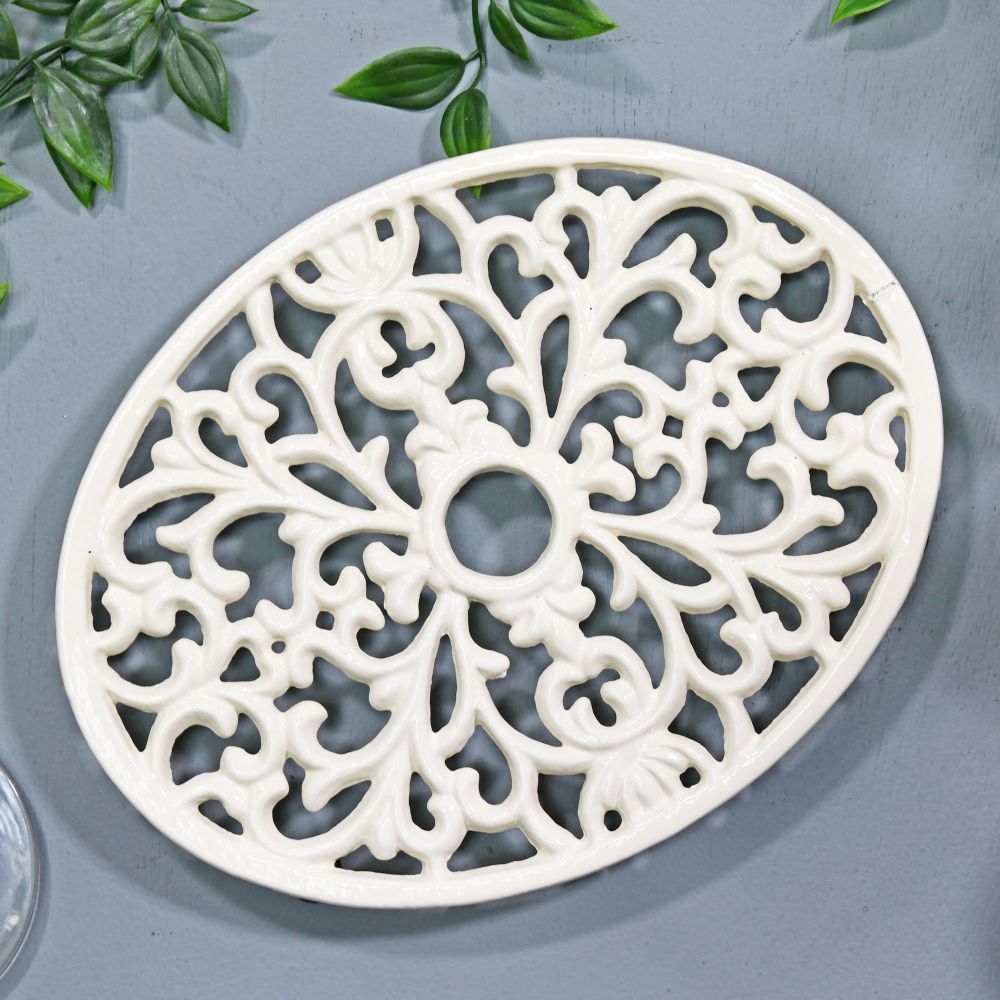 Trivet - Heavy Duty V6 - Oval - Cream
