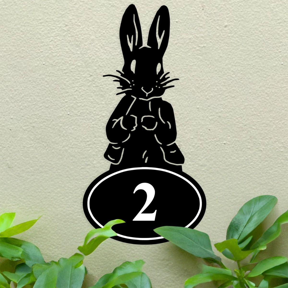 Mr Rabbit Iron House Number Sign Mr Rabbit Iron House Number Sign