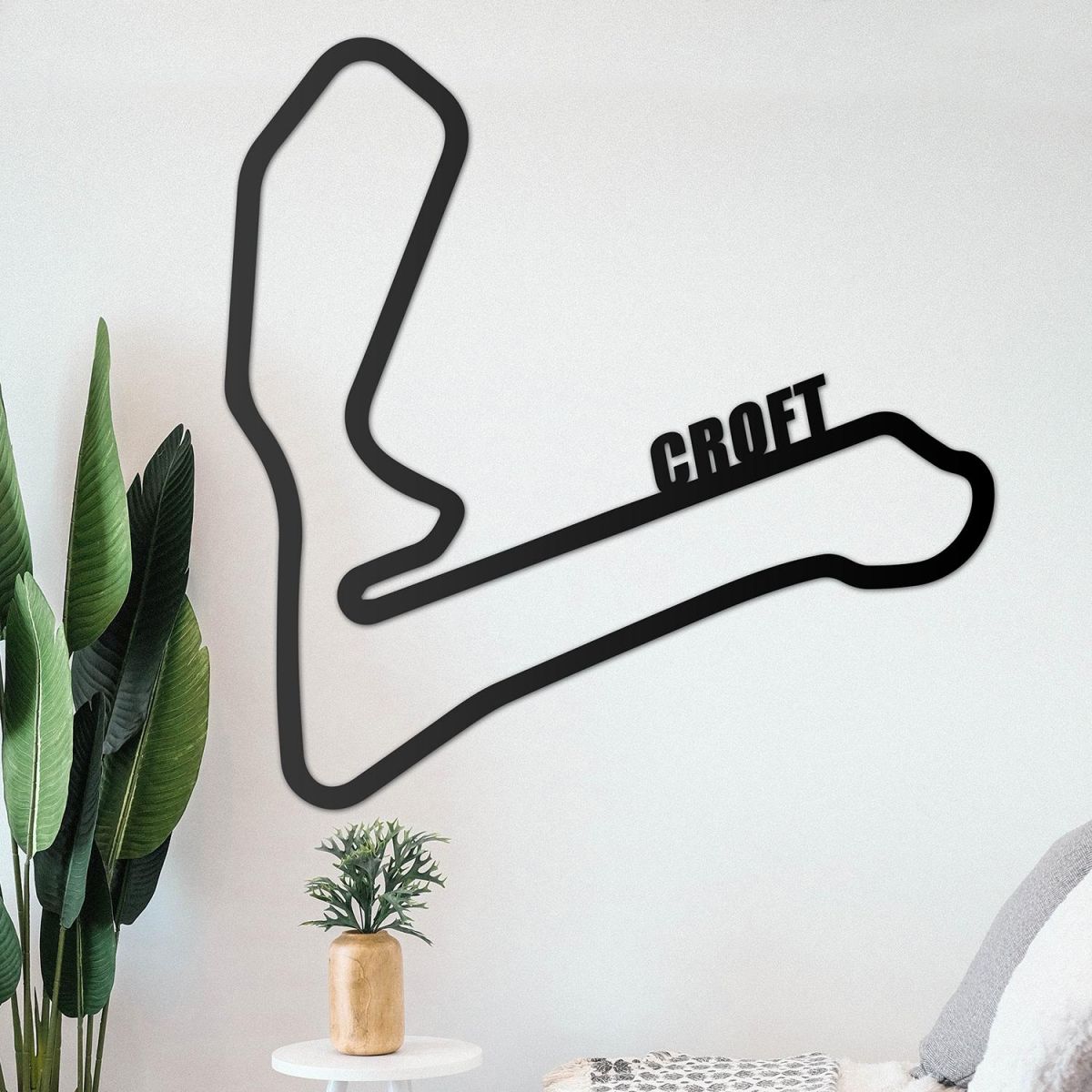 Croft Race Track Crated From Steel and Finished in Black