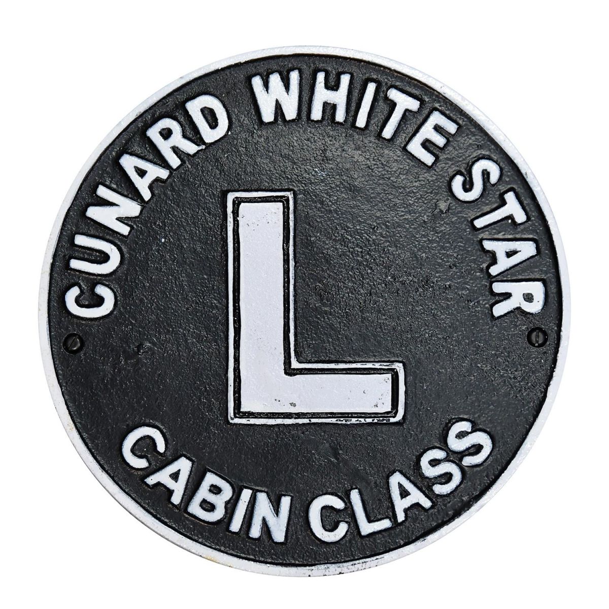 "Cunard White Star" Shipping Line Cast Iron Reproduction Sign Finished in a Hand Pained Finish