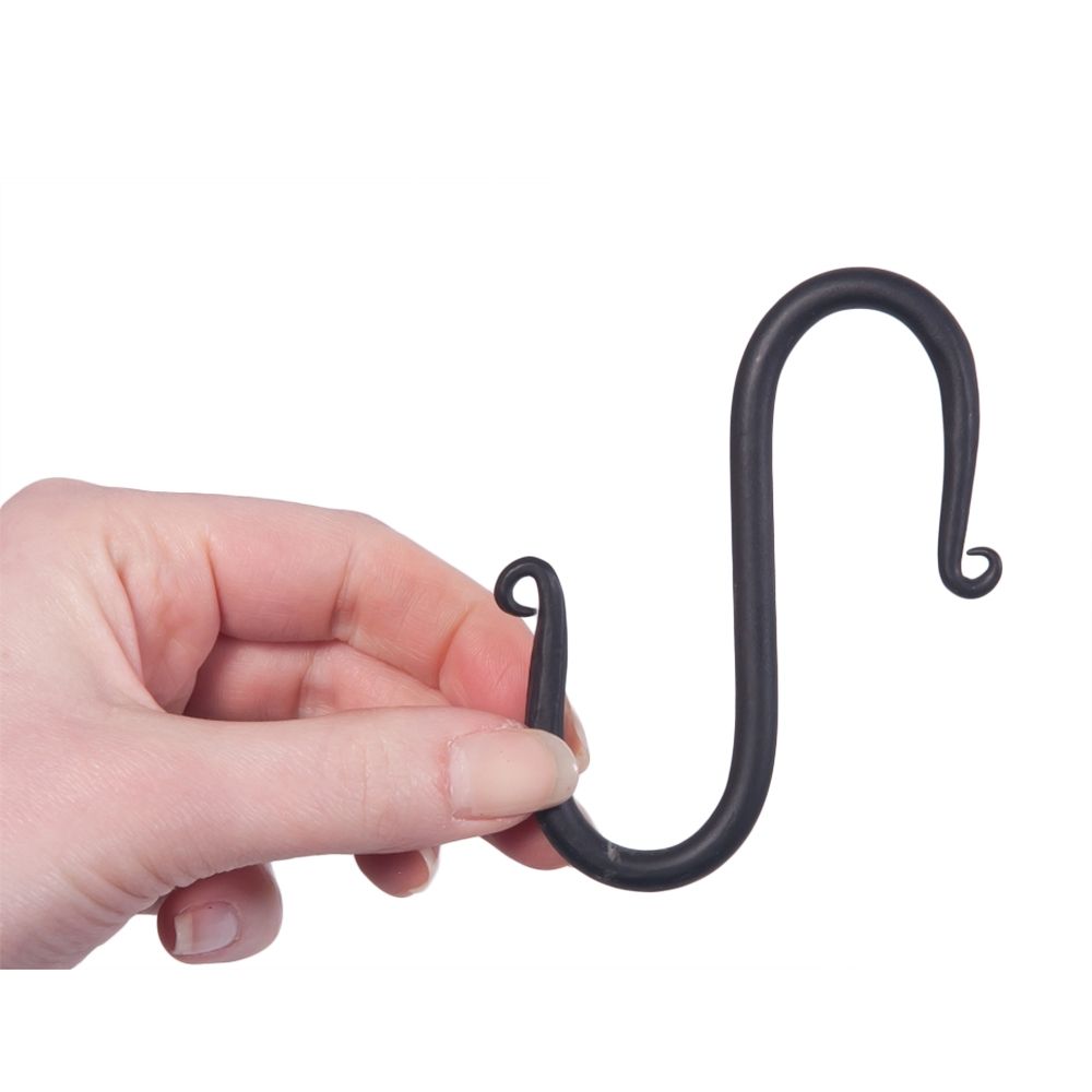"Curldale" Wrought Iron Black S hook