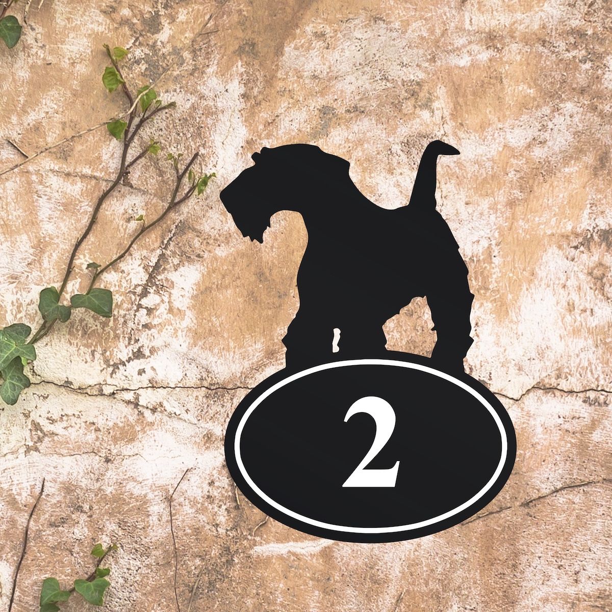 Personalised dog house number sign 