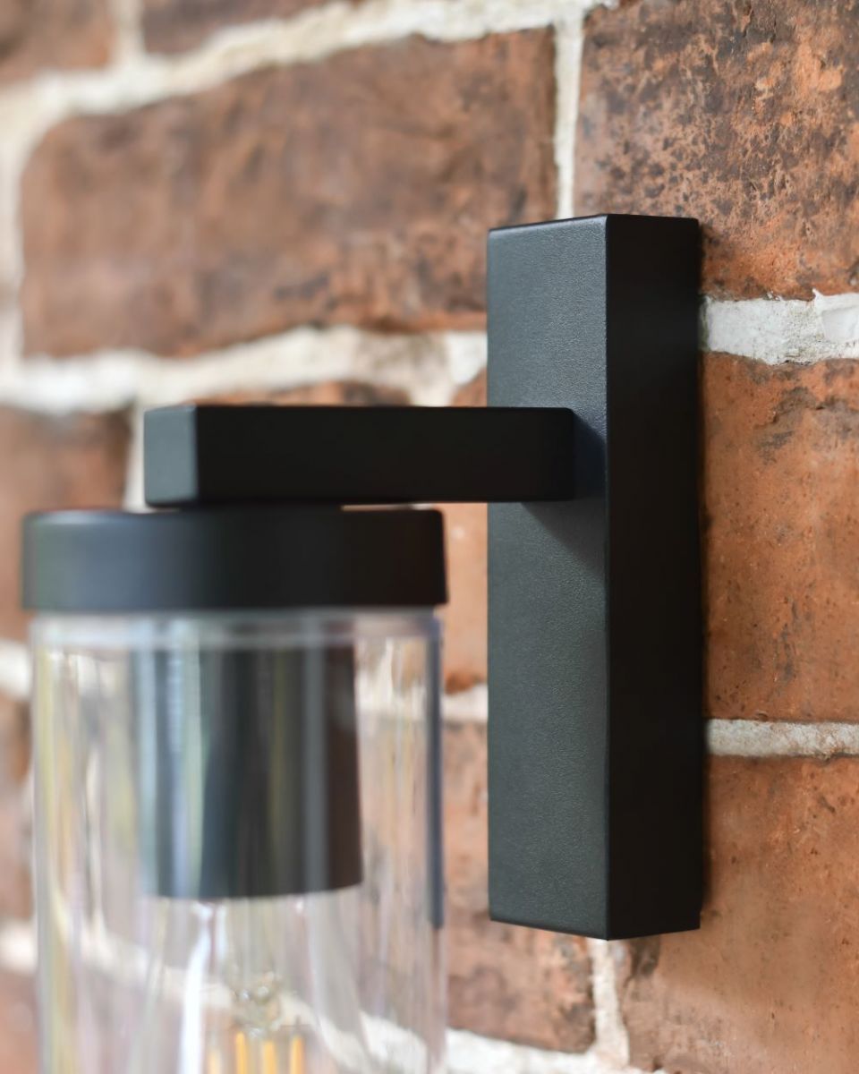 Close up of back plate of wall light