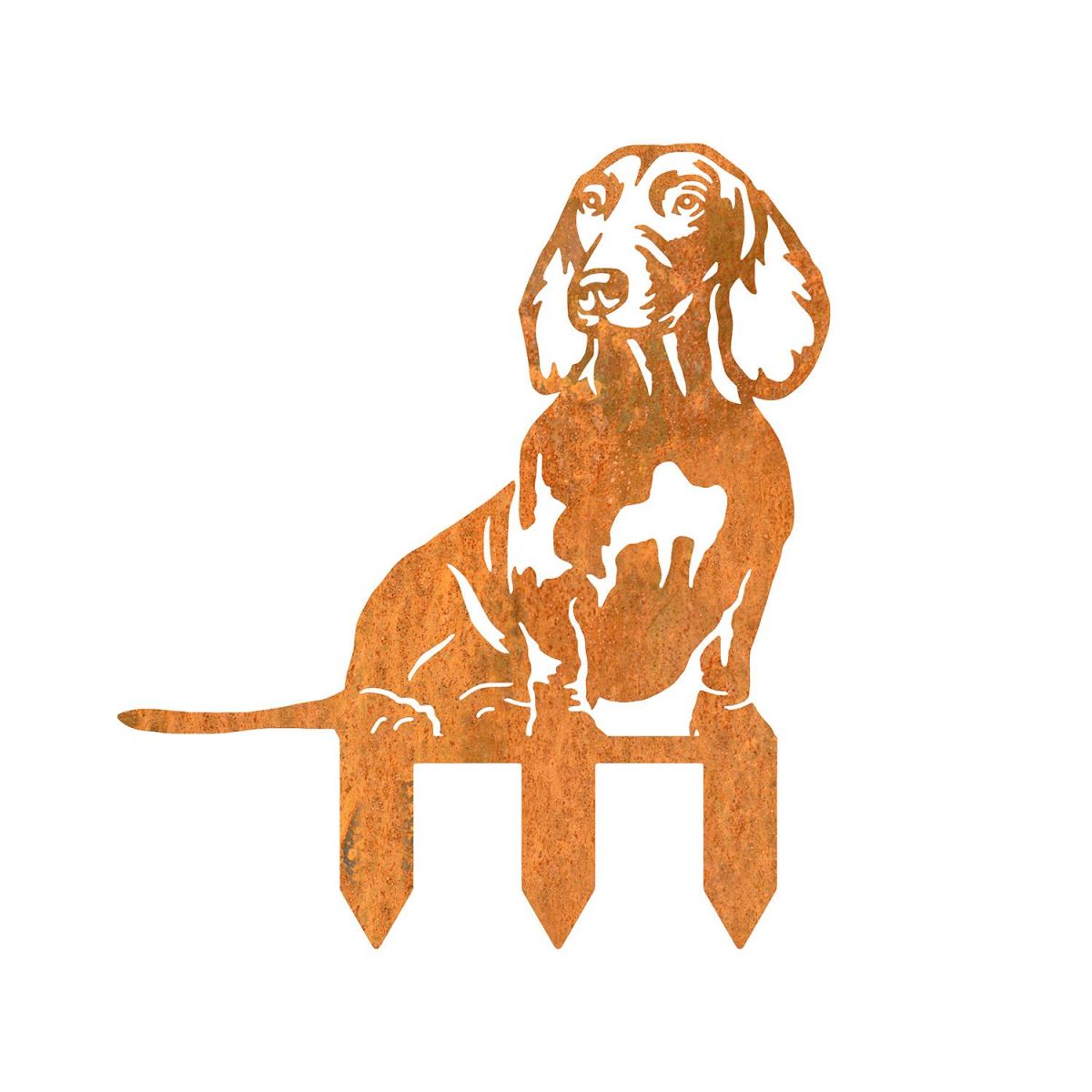 Dachshund Silhouette in a Rustic Finish
