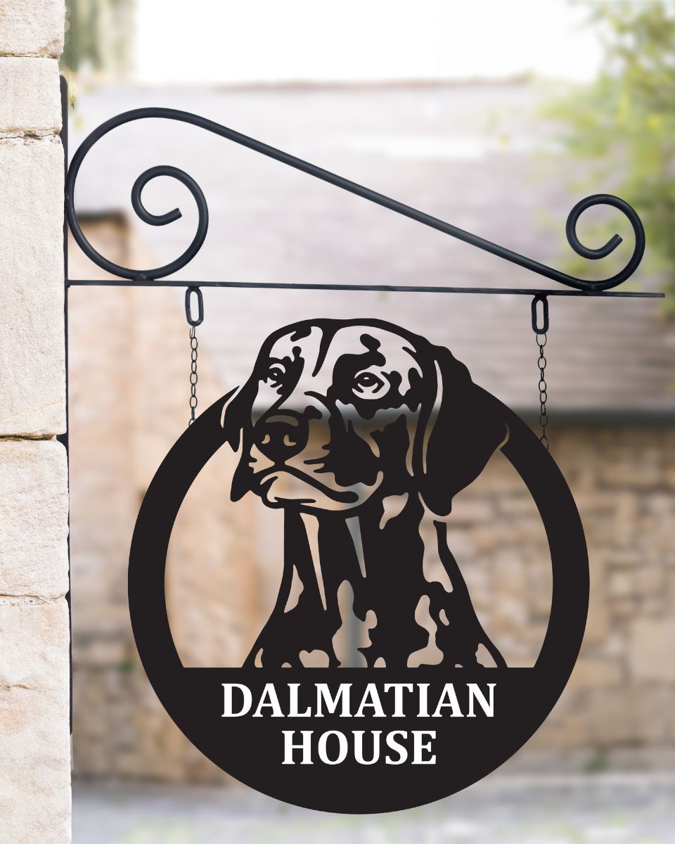 Circular "Dalmatian" Hanging Wall sign