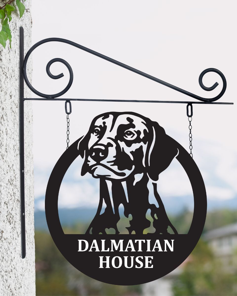 Circular "Dalmatian" Hanging Wall sign