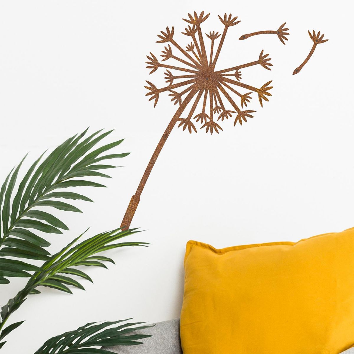 Dandelion Wall Art in Situ on a Rustic in the Home Dandelion Wall Art in Situ on a Rustic in the Home