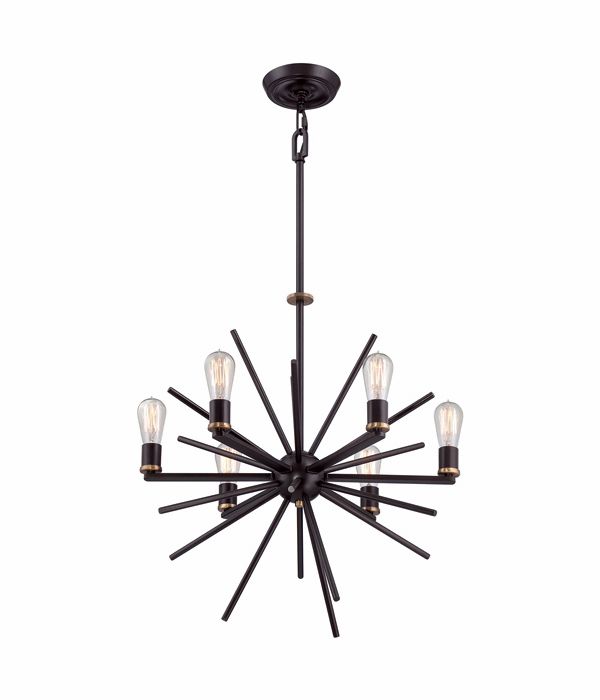 "Altairn Galaxy" Dark Bronze Spiked Ceiling Light