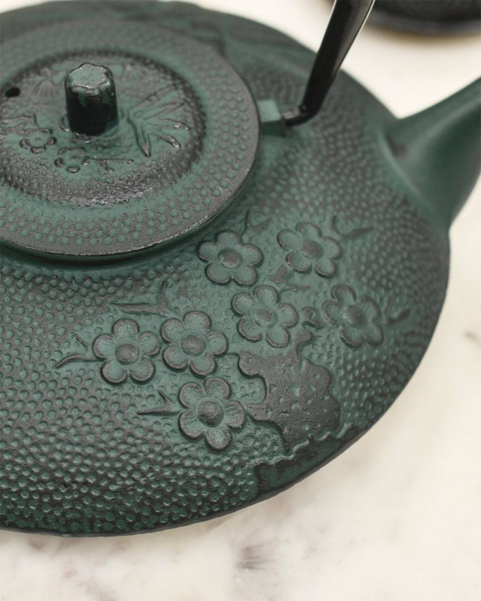 Close up of Oriental Design on Teapot Close up of Oriental Design on Teapot