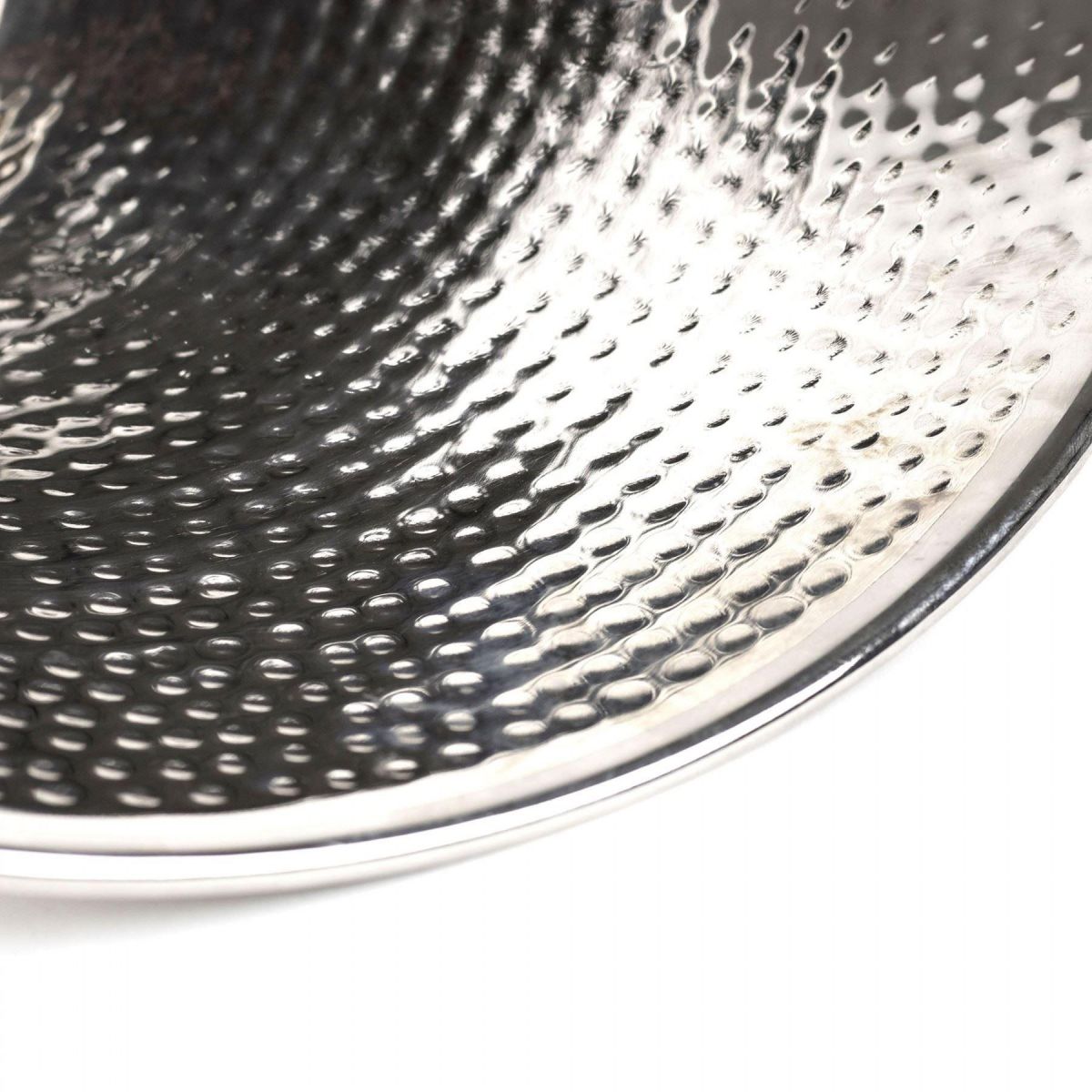 Hammered Nickel Bowl-Style Interior Hanging Light Close-Up