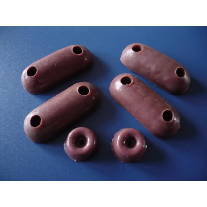 Dark Red/Brown Rubber Buffers in a Set