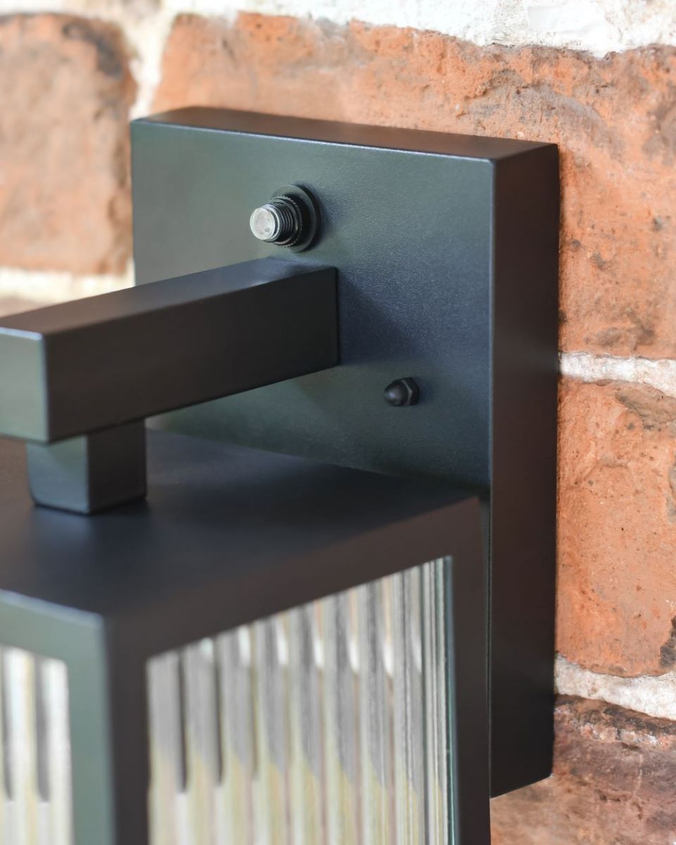 Davenport Ribbed Glass Wall Light Back Plate Close Up