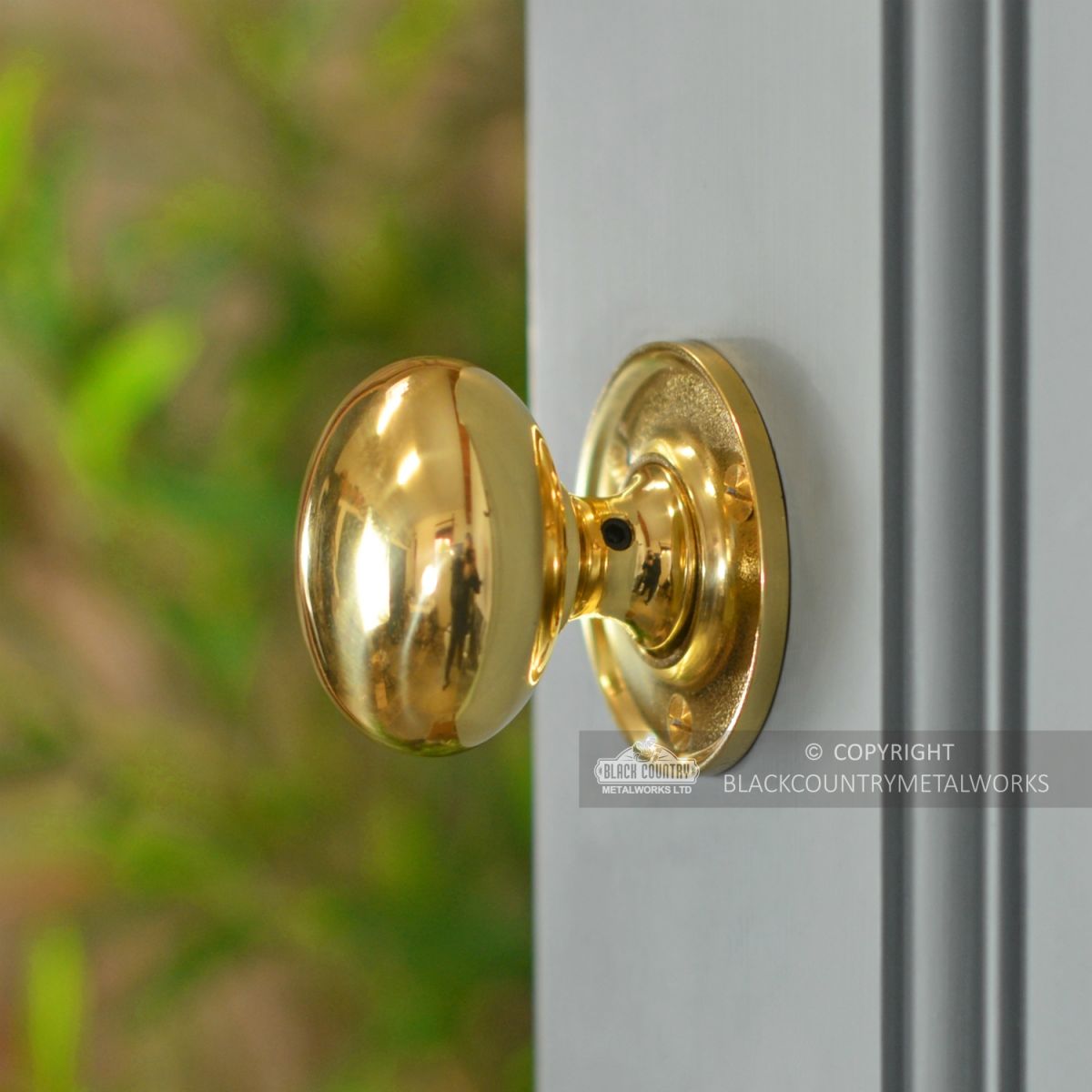 50mm Round Polished Brass Door Knobs