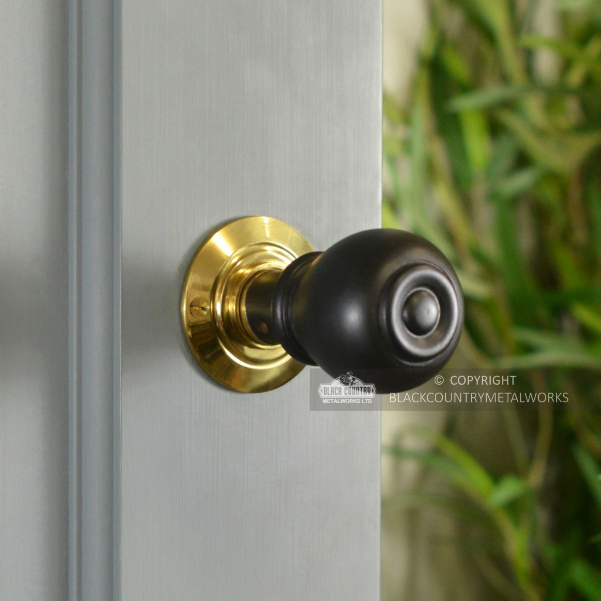 Round Ebony Door Knobs