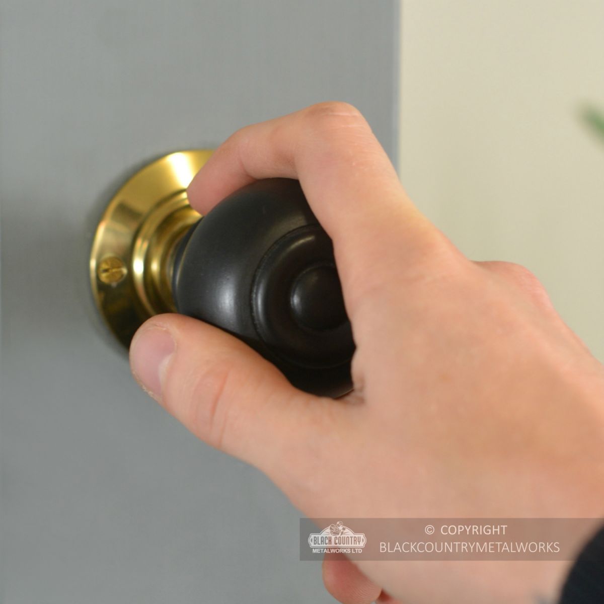 Round Ebony Door Knobs