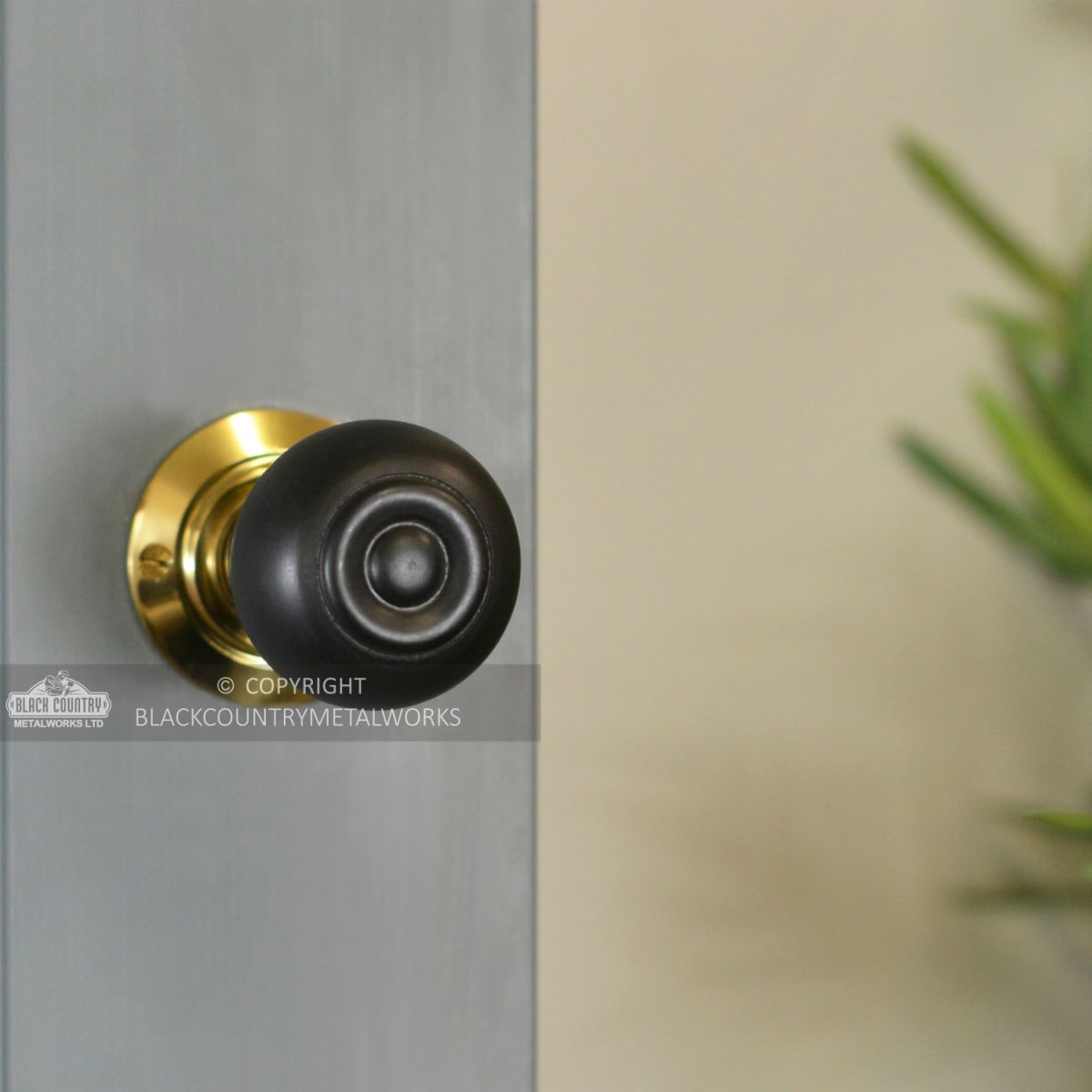 Round Ebony Door Knobs