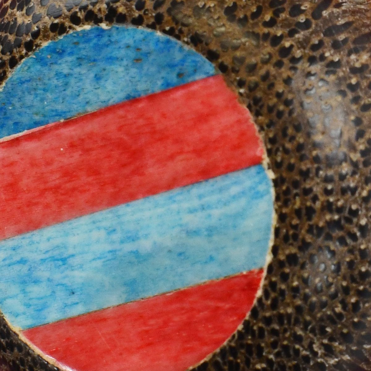 Red and Blue Striped Door Knobs