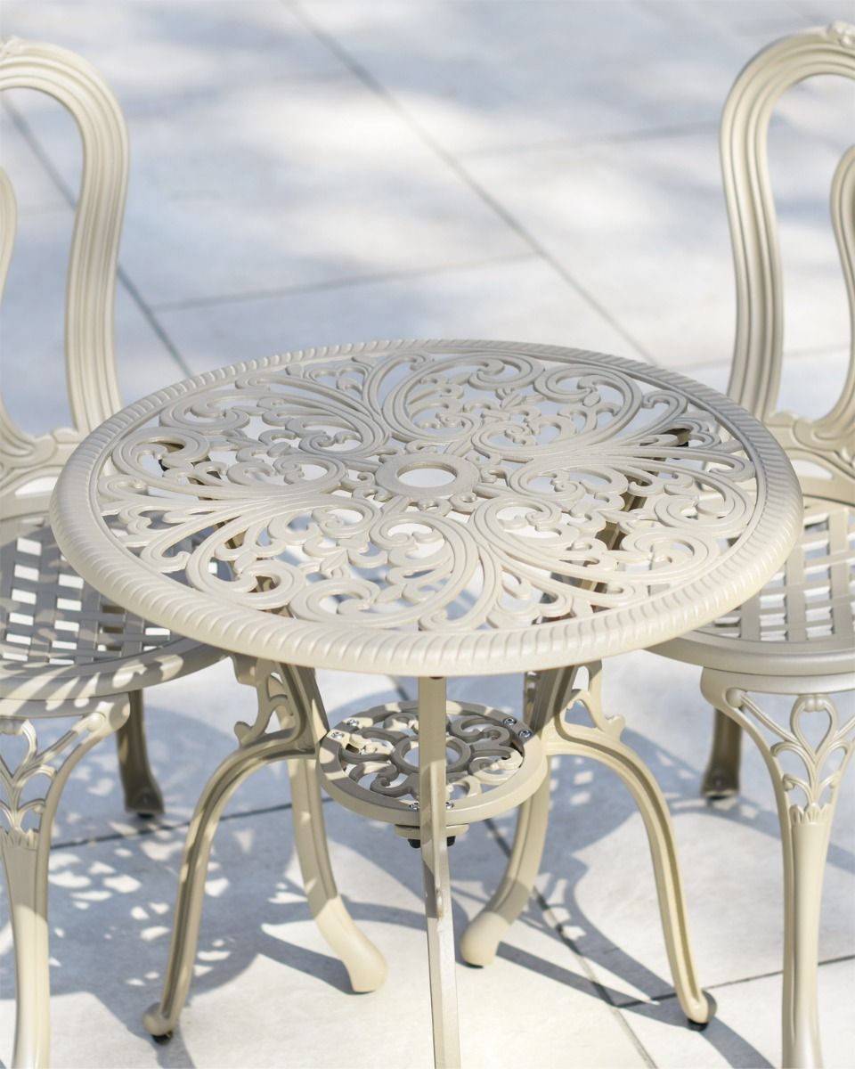 Decorative Metalwork on Garden Table Top 
