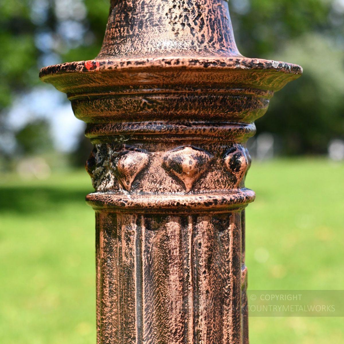 Decorative Detailing on rustic lamp post