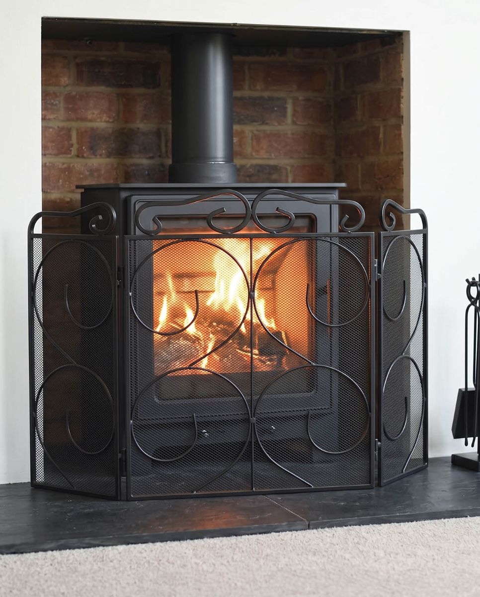 Decorative Scroll Three Fold Fire Guard Digital illustration