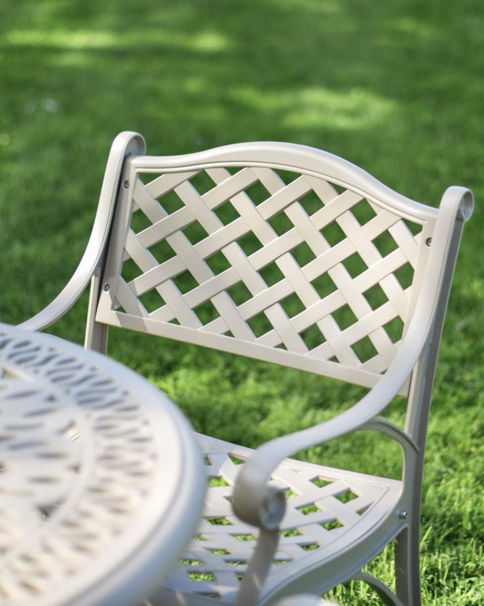 Close-Up of Crosshatch Pattern on Chair Backrest