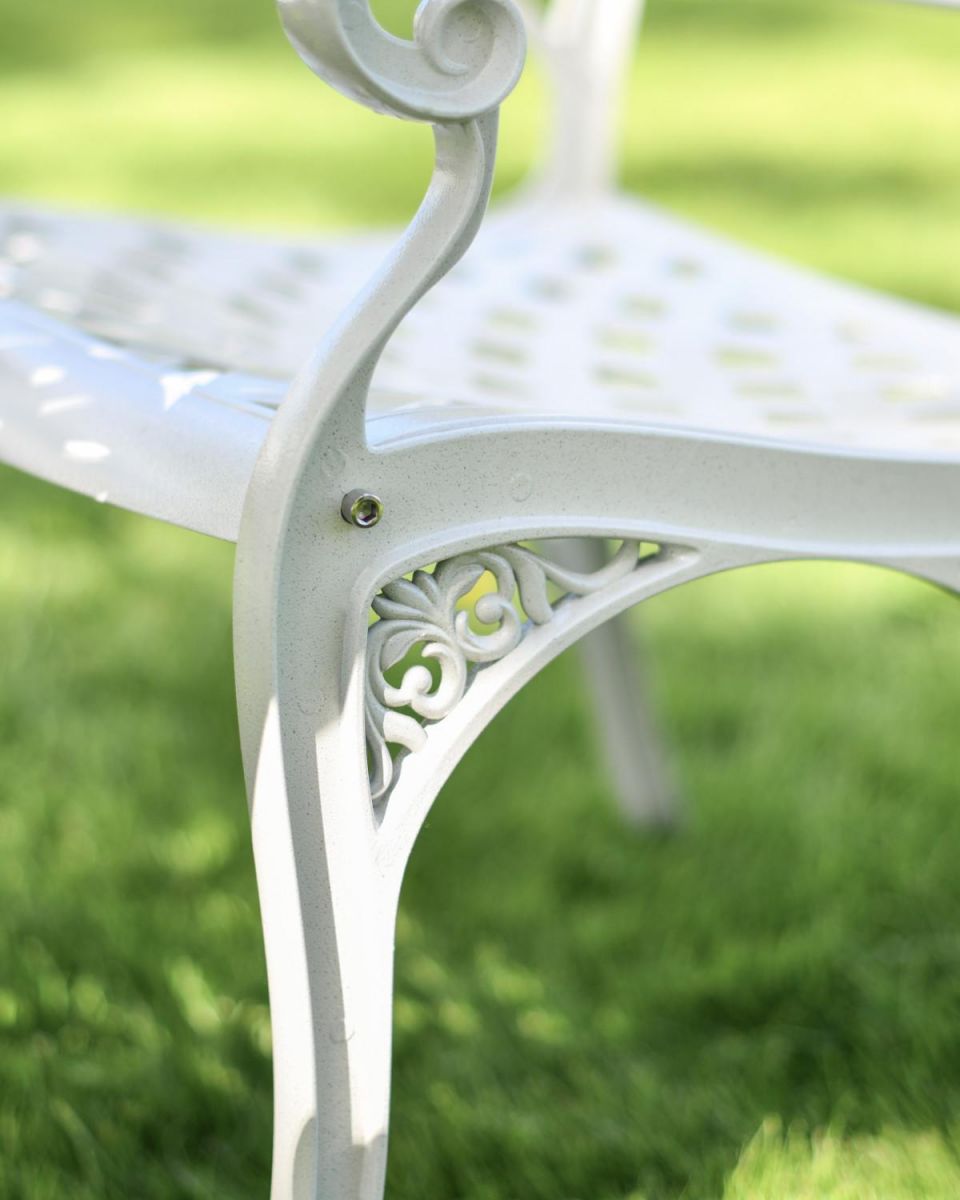 Close-Up of Cast Aluminium Frame for Chair Seats Close-Up of Cast Aluminium Frame for Chair Seats