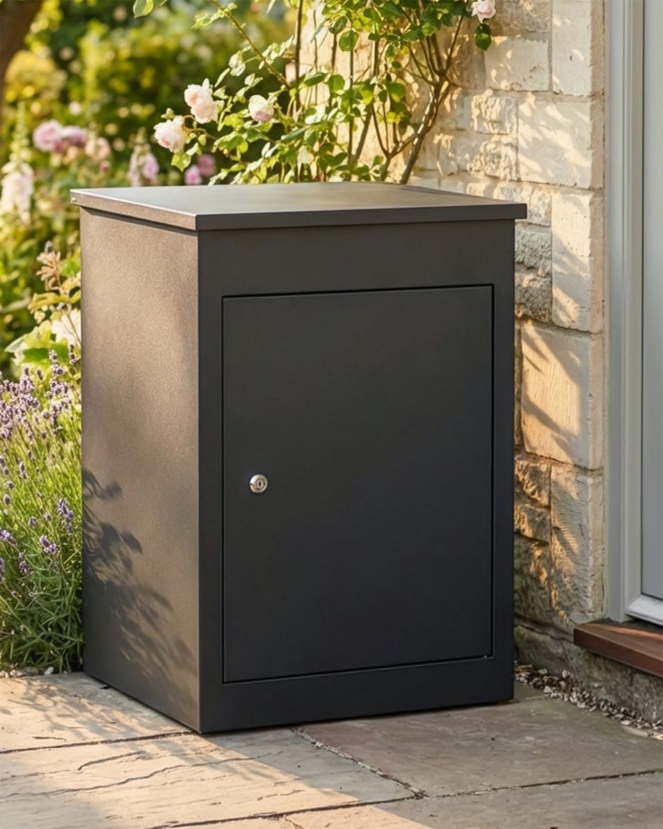 Deluxe Black "Bexley" Parcel Box digital illustration new