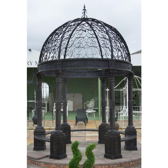 Deluxe Calistas Acropolis Cast Iron Gazebo - Black