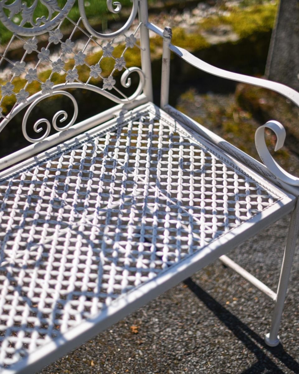 Close-Up of Seat on Two Seater Garden Bench