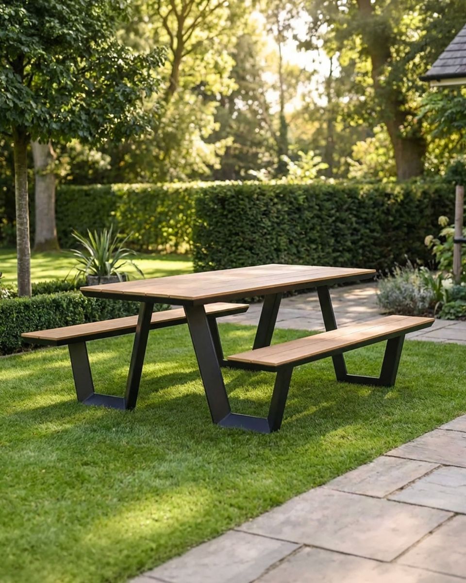 Deluxe Contemporary "Westfield" Four Seater Park Bench 1