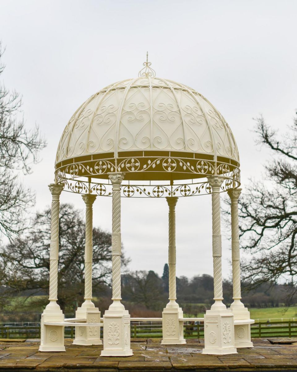 "Demeter"s Dwelling" Cream Gazebo In Situ