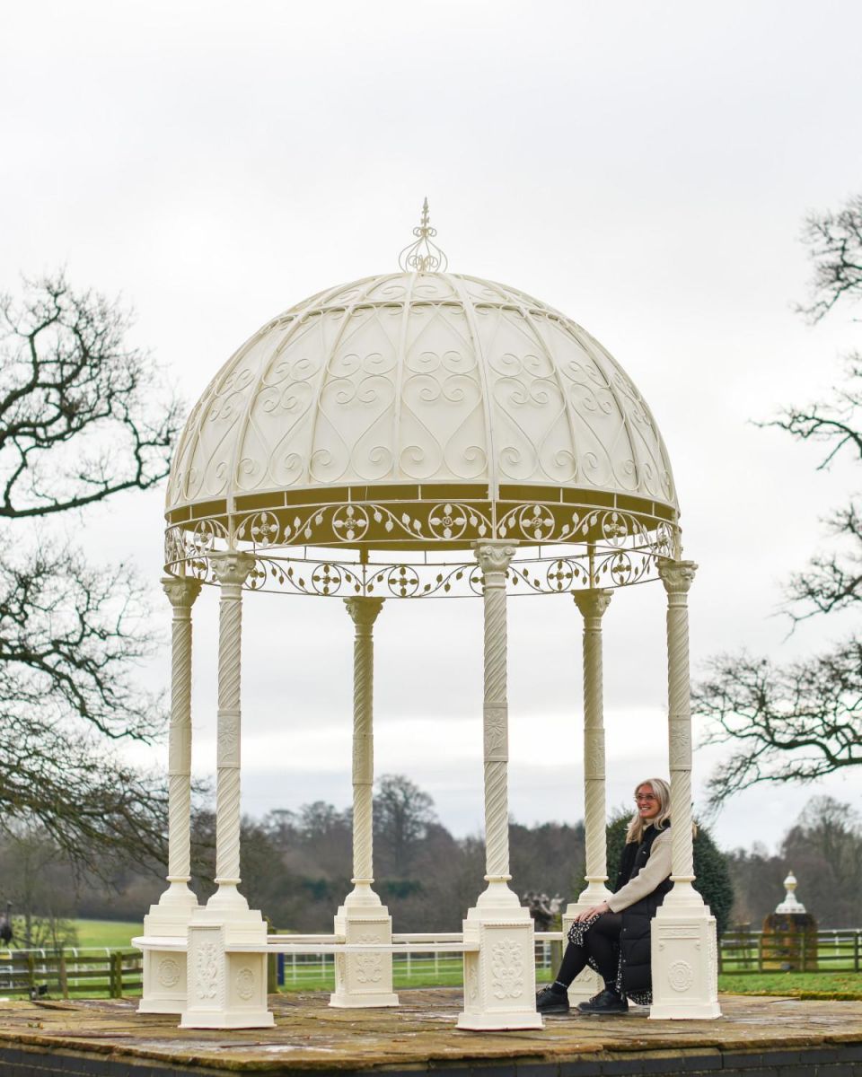 Scale Shot Of "Demeter"s Dwelling" Cream Gazebo
