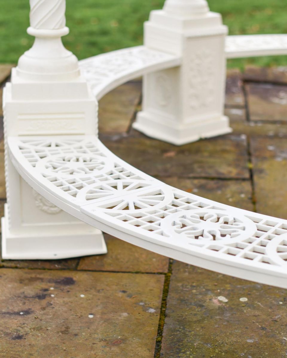 "Demeter"s Dwelling" Cream Gazebo Benches