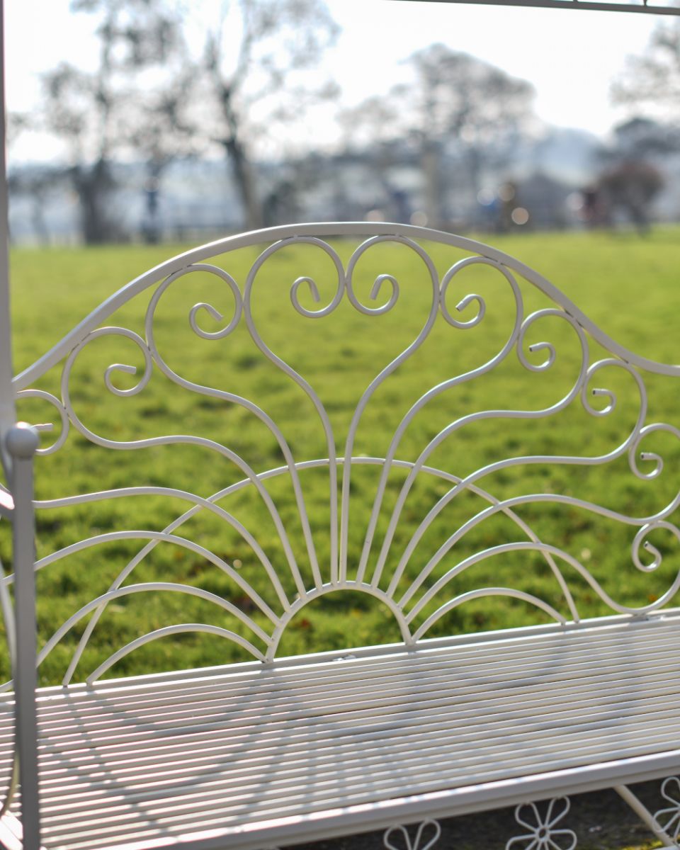 “Christiana" Cream Arbour Garden Bench Back “Christiana" Cream Arbour Garden Bench Back