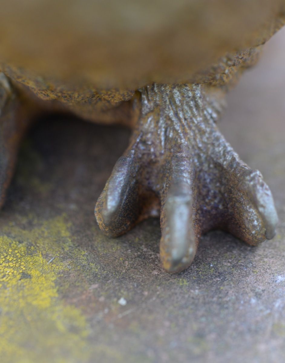 Cast Iron Steampunk Owl Garden Statue