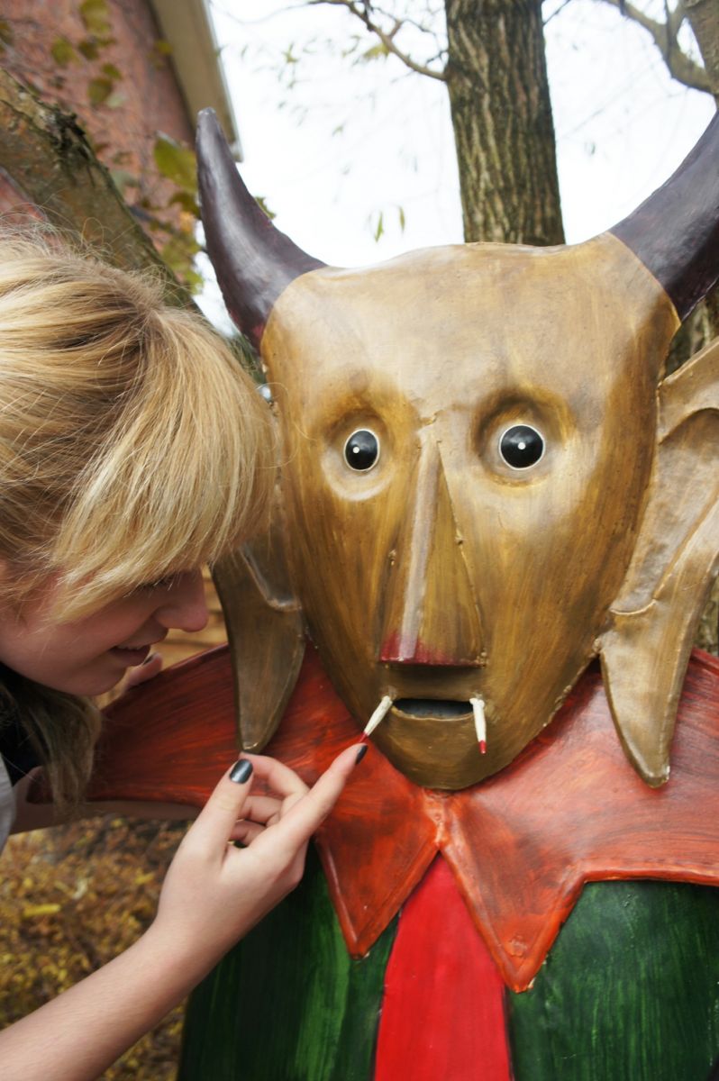 “Trick or Treat” Hand Painted Vampire Sculpture 