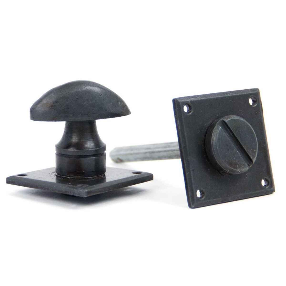 Diamond Bathroom Thumb Lock in a Beeswax Finish