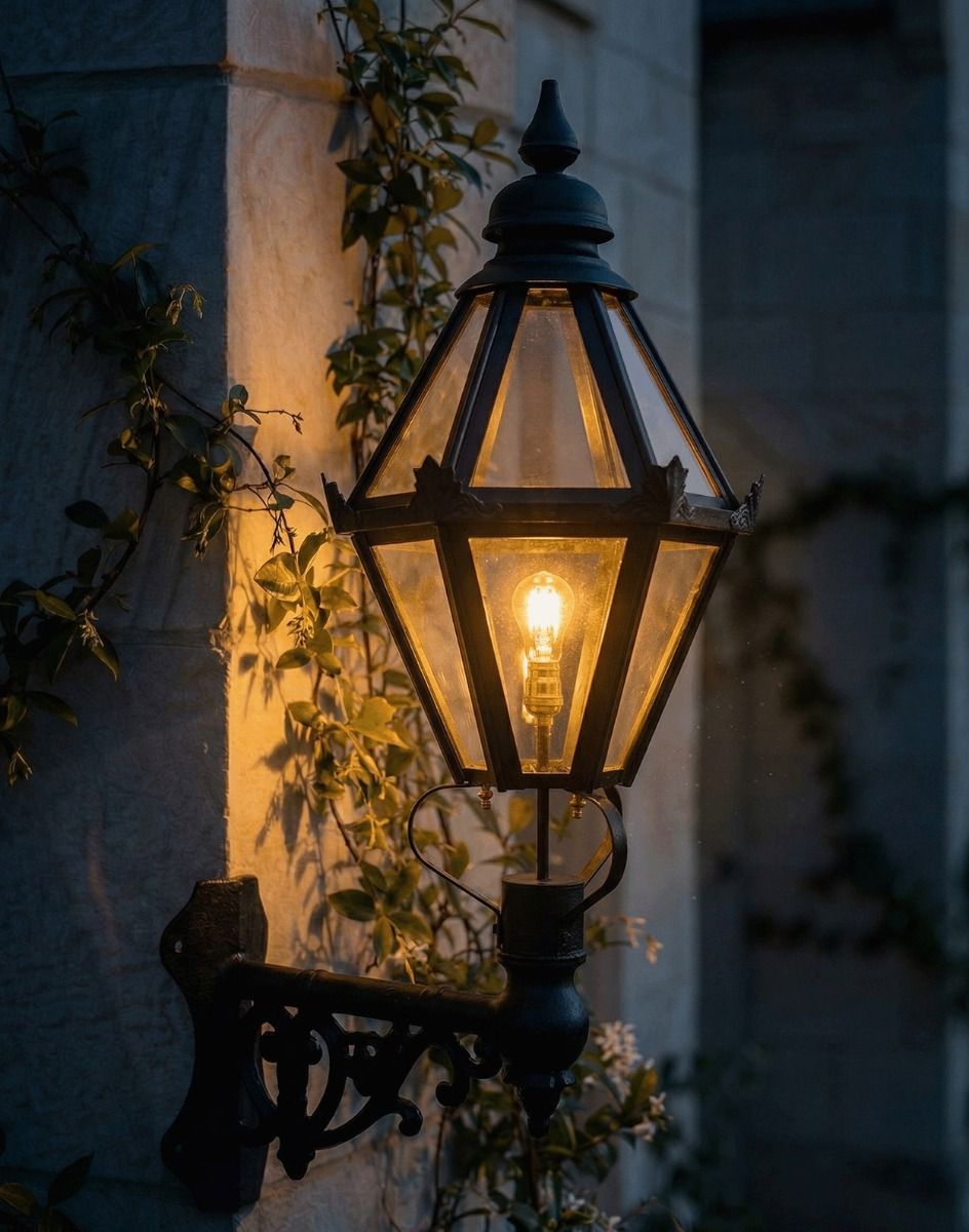 Digital Illustration of the Craven Lantern and Corner Bracket Lit up at Night