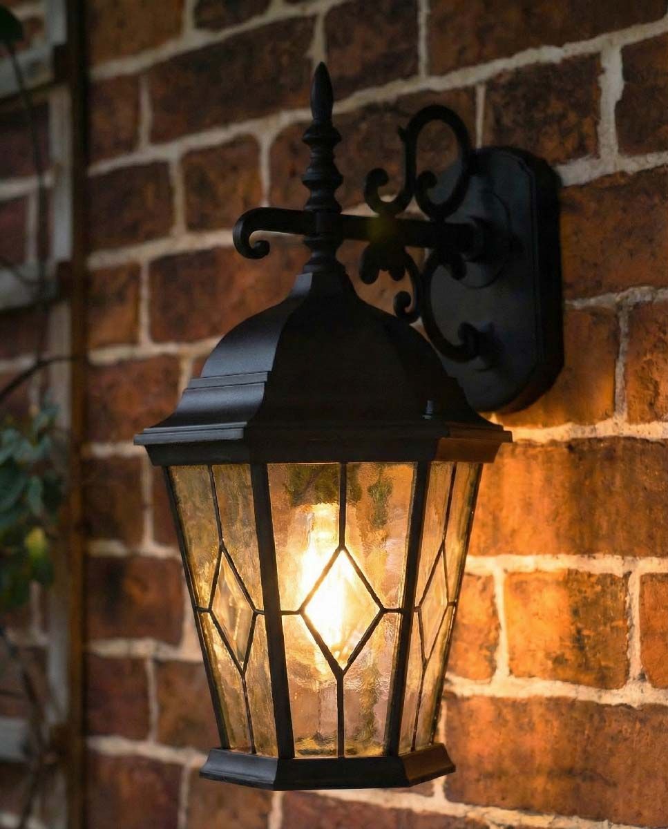 Digital Illustration of the Intricate Victorian Top Fix Wall Light Frosted Glass Illuminated at Night