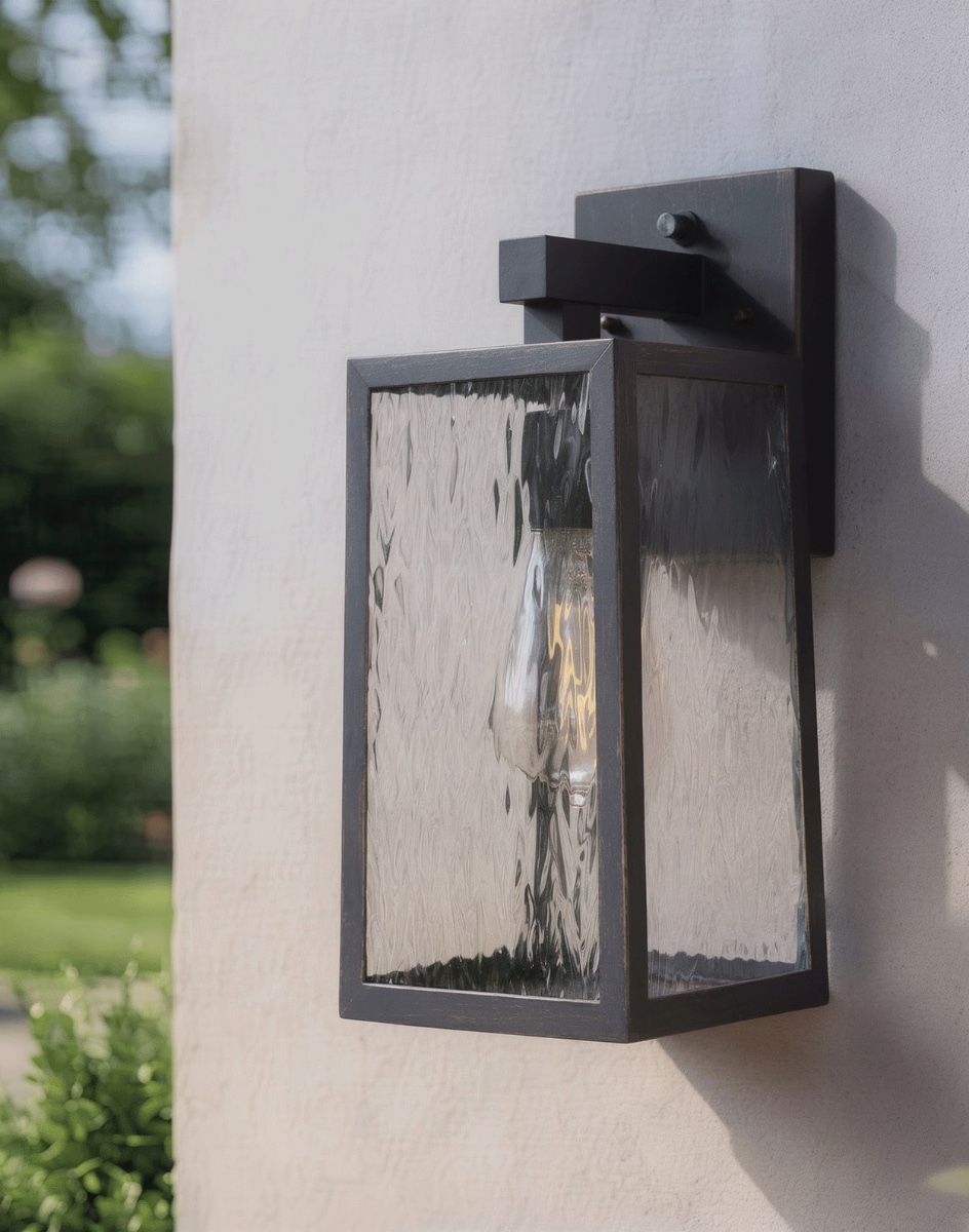 Digital Illustration of the Oakley Copper Top Fix Wall Light in the Day Mounted on a White Wall