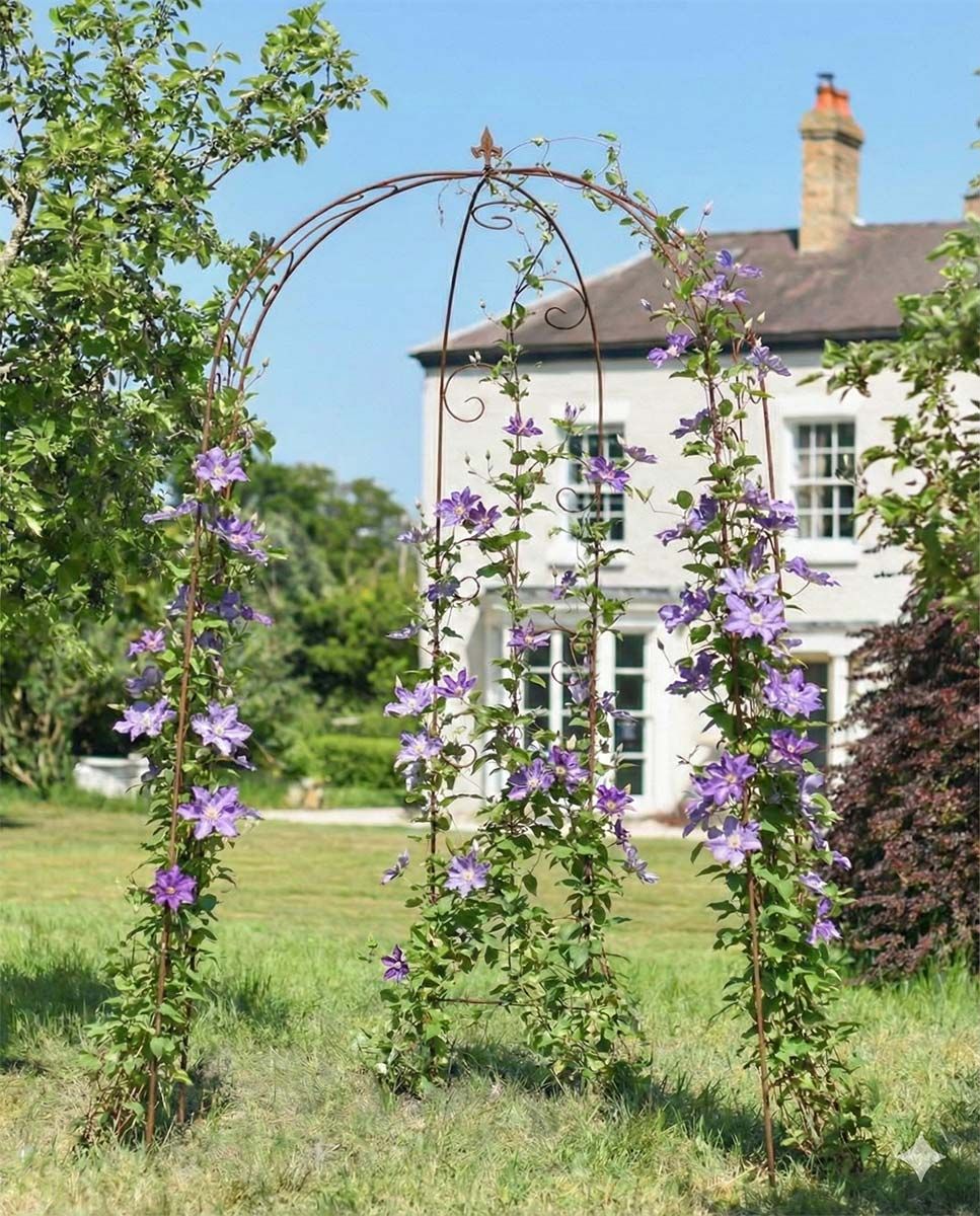 Digital Illustration of the Rustic "Luxford" Ornate Gazebo with Flowers