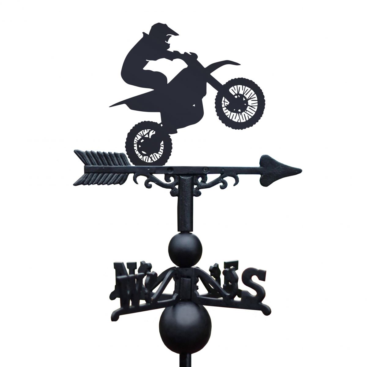 Dirt Bike Weathervane in Situ Dirt Bike Weathervane in Situ