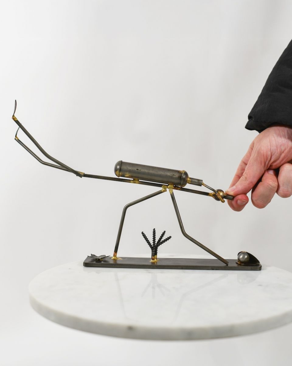 Scale image of recycled metal art sculpture Scale image of recycled metal art sculpture