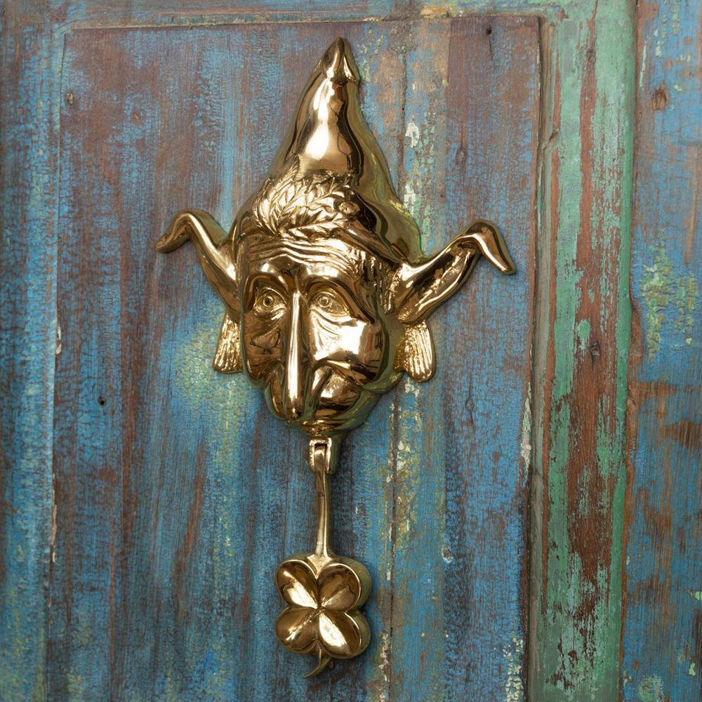 Polished Brass Lucky Elf Door Knocker Polished Brass Lucky Elf Door Knocker