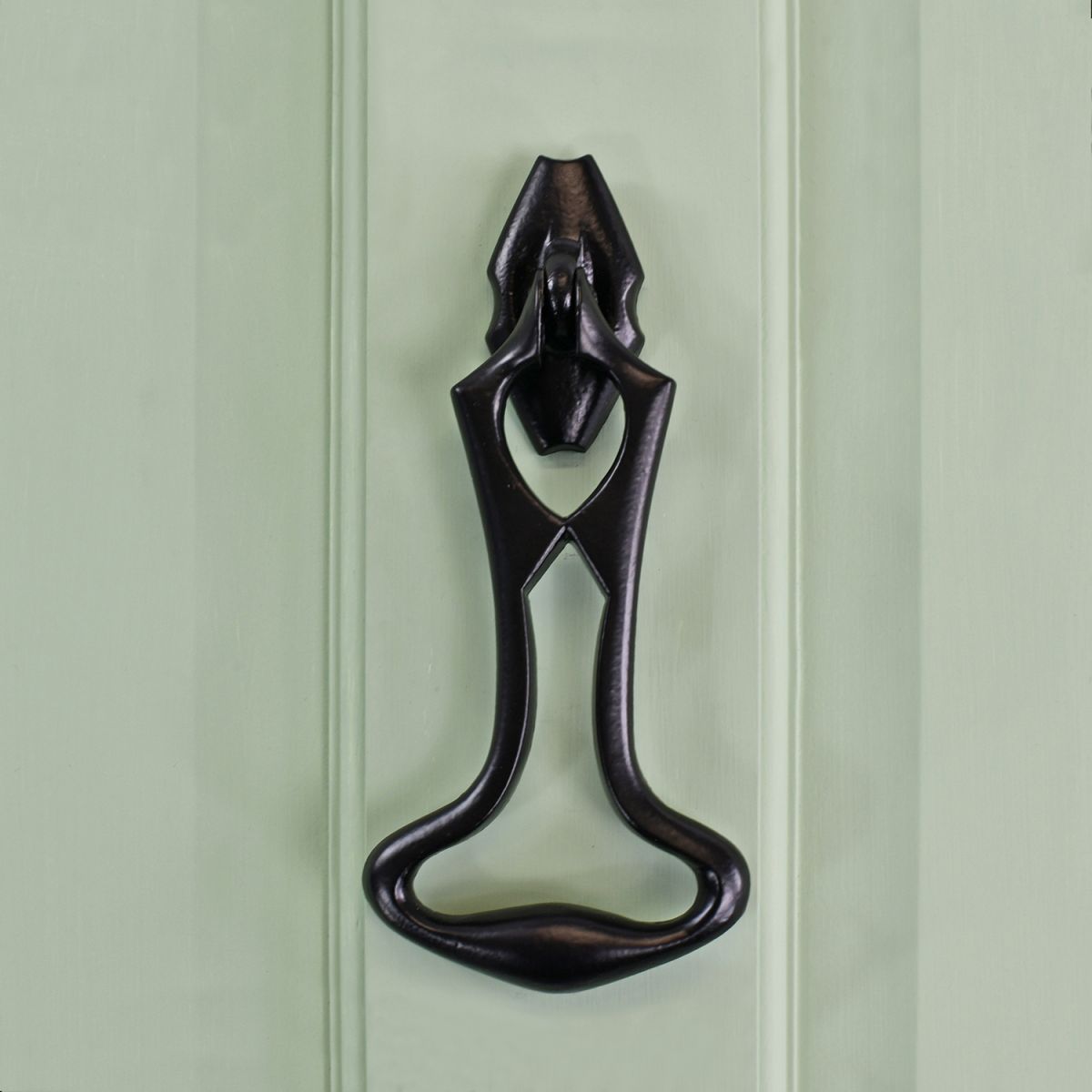 Black Iron Effect Art Deco Door Knocker 178mm