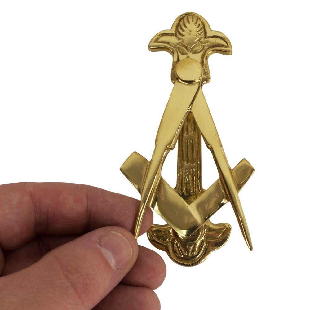 Polished Brass Masonic Door Knocker