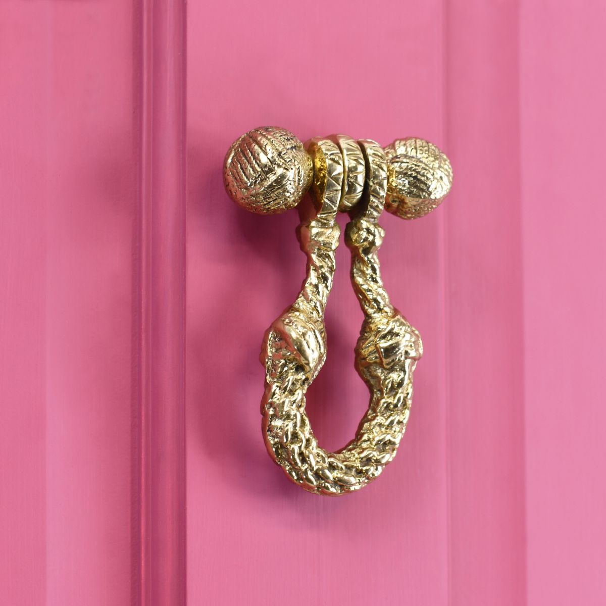 Polished Brass Rope Design Door Knocker